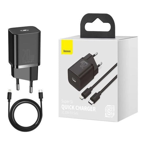 Kit Carregador BASEUS 20W Tipo C com Cabo para iPhone