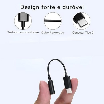 Adaptador P2 3.5mm para USB Tipo-C